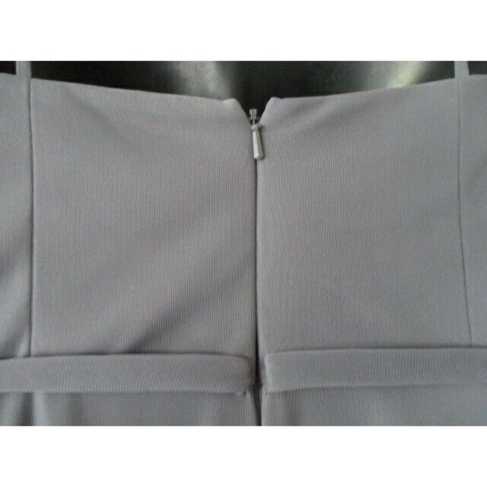 David's Bridal Womens Size 10 Gray Chiffon Prom Cocktail Dress Spaghetti Strap - Picture 6 of 11